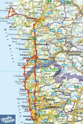 Editions Rother - Guide de randonnées (en français) - Le chemin portugais (Le Chemin de St-Jacques de Porto à St-Jacques-de-Compostelle - Avec la variante côtière)
