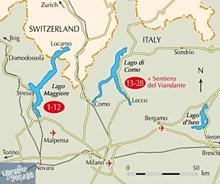 Cicerone - Guide de randonnées (en anglais) - Walking Lake Como and Maggiore (Lac de Côme et Lac Majeur)