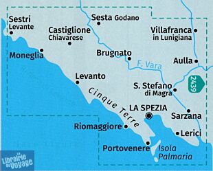 Kompass - Carte de randonnées - n°2450 - Cinque Terre