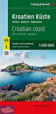 Freytag & Berndt - Carte de la Côte Croate - Istrie - Dalmatie - Dubrovnik (Croatie)