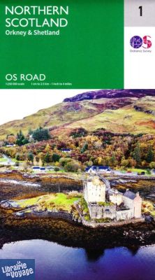 Ordnance Survey - Carte - N°1 - Northern Scotland, Orkney & Shetland (Nord de l'Ecosse avec les Orcades et les Shetland)