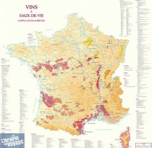 Editions Benoît France - Poster - Carte de France des Vins et Eaux-de-Vie d'Appellation d'Origine