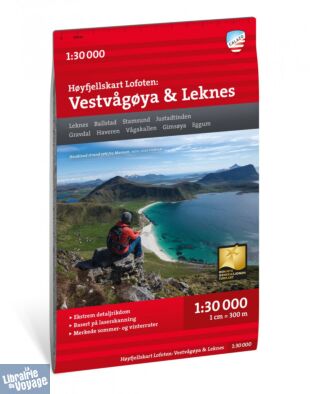 Editions Calazo - Carte de randonnées - Høyfjellskart Lofoten - Vestvågøya – Leknes