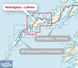 Editions Calazo - Carte de randonnées - Høyfjellskart Lofoten - Vestvågøya – Leknes