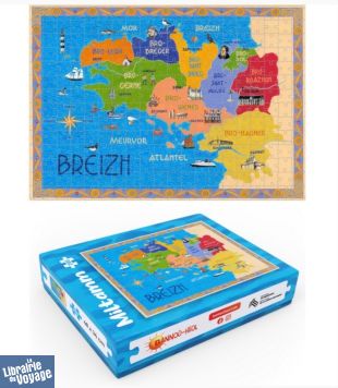 Editions Coop Breizh - Puzzle - MILTAMM 280 pièces - Carte de Bretagne