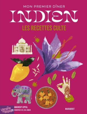 Editions Marabout - Beau livre (Petit Format) - Mon premier diner indien, les recettes cultes