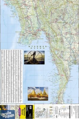 Editions National Geographic - Carte de la Birmanie (Myanmar)