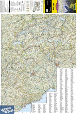 Editions National Geographic - Carte des Alpes