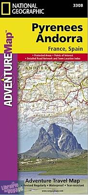 Editions National Geographic - Carte des Pyrénées - Andorre