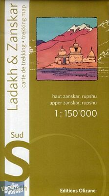 Editions Olizane - Carte Ladakh-Zanskar (Sud)