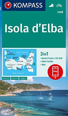 Kompass - Carte de randonnées - n°2468 - Isola d'Elba (Île d'Elbe)