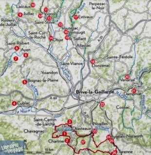 Glénat éditions - Guide de randonnées - Les Sentiers d'Emilie autour de Brive-la-Gaillarde