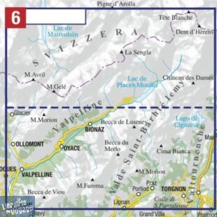 L'Escursionista - Carte de randonnées - N°6 - Valpelline, Saint-Barthélemy