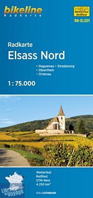 Ester Bauer Editions - Carte de vélo - Alsace du Nord