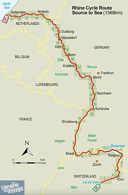 Cicerone - Guide de randonnées à vélo (en anglais) - The Rhine cycle route (cycle touring EuroVelo 15)