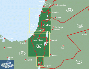 Freytag & Berndt - Carte d'Israël et des territoires Palestiniens