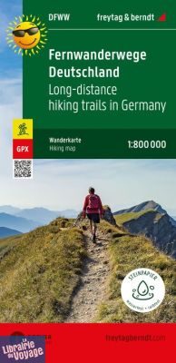 Freytag & Berndt - Carte des sentiers de grandes randonnées en Allemagne 