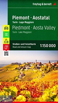 Freytag & Berndt - Carte du Piémont et Vallée d'Aoste (Turin, Lac Majeur)