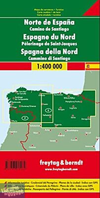 Freytag & Berndt - Carte Espagne du Nord, pèlerinage de Saint-Jacques 
