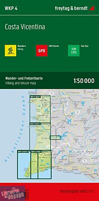 Freytag & Berndt - Carte de randonnées ref.WKP4 - Costa Vicentina (Portugal)