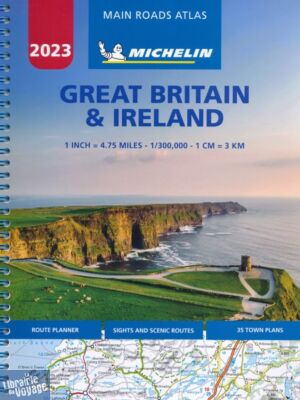 Michelin - Atlas routier à spirales (en anglais) - Great Britrain & Ireland (Grande-Bretagne & Irlande) - Edition 2023