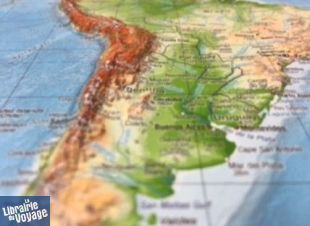 Géorelief - Carte du monde en relief avec un encadrement Alu 