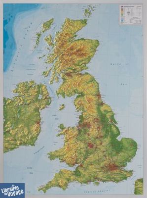 Georelief - Carte de la Grande-Bretagne en relief