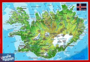 Georelief - Carte Postale en relief - L'Islande