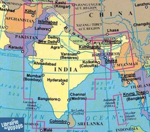 Gizi Map - Carte - Inde - Bhoutan - Bangladesh - Népal - Maldives - Sri Lanka