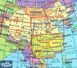Gizi Map - Carte - N°1 - Chine Sud (De Shanghaï a Hong Kong & Yunnan)