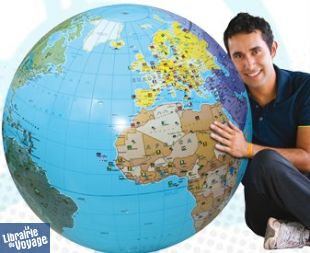 Globe gonflable Monde XXL en français (85cm)