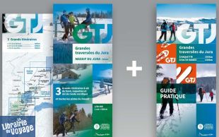 G.T.J éditions - Carte et guide de randonnée - Coffret G.T.J raquette et ski de rando + carte des pistes ski et raquette des montagnes du Jura