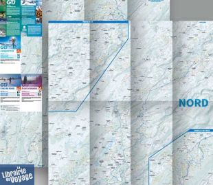 G.T.J éditions - Carte de randonnée - Carte des pistes ski et raquette des Montagnes du Jura