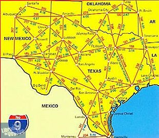 Hallwag - Carte régionale USA n°9 - Texas