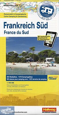 Hallwag - Carte routière - Camping et Camping-car dans le sud de la France