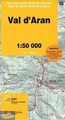 I.C.C (Institut Cartographique Catalan) - Carte de randonnée n° 39 - Val d'Aran