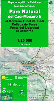 I.C.G.C (Institut Cartographique Catalan) - Carte de randonnée n°46 - Parc natural del Cadi-Moixero E (Moixero, Tunel del Cadi, Collada de Toses, Fonts del Liobregat, el Catllaras)