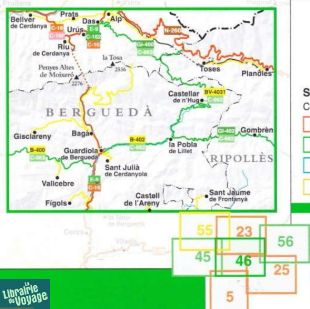 I.C.G.C (Institut Cartographique Catalan) - Carte de randonnée n°46 - Parc natural del Cadi-Moixero E (Moixero, Tunel del Cadi, Collada de Toses, Fonts del Liobregat, el Catllaras)