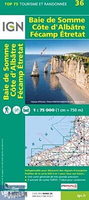 I.G.N - Collection Carte Top 75 - n°36 - Baie de Somme Cote D'albâtre - Fécamp - Etretat