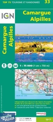 I.G.N - Collection Carte Top 75 - n°33 - Camargue - Alpilles