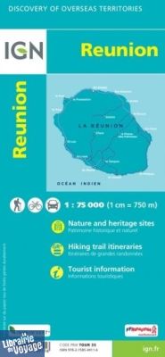 I.G.N. - Carte routière - Carte de la Réunion