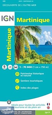I.G.N. - Carte routière - Carte de la Martinique