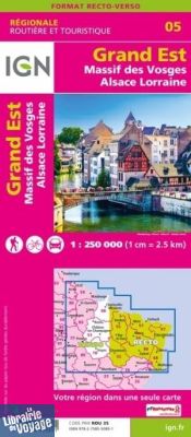 IGN - Carte régionale n°R05 - Grand - Est - Massif des Vosges - Alsace - Lorraine