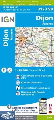 I.G.N. Carte au 1-25.000ème - Série bleue - 3123SB - Dijon - Auxonne