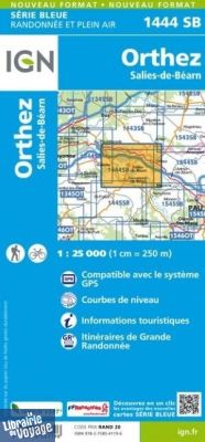 I.G.N. Carte au 1-25.000ème - Série bleue - 1444 SB - Orthez- Salies-De-Béarn
