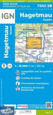 I.G.N. Carte au 1-25.000ème - Série bleue - 1543 SB - Hagetmau - Geaune