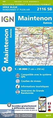 I.G.N Carte au 1-25.000ème - Série bleue - 2116SB - Maintenon - Auneau
