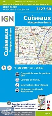 I.G.N - Carte au 1-25.000ème - Série bleue - 3127SB - Cuiseau x- Montpont-En-Bresse