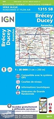 I.G.N - Carte au 1-25.000ème - Série Bleue - 1315SB - Brécey - Ducey - Avranches