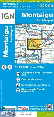 I.G.N - Carte au 1-25.000ème - Série bleue - 1325SB - Montaigu - Saint-Fulgent
